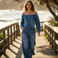 Széles szárú farmerjumpsuit