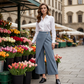 ⏳Korlátozott idejű 50% kedvezmény⏰Női patchwork szabású, rövidített szárú alkalmi nadrág👖