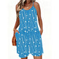 Women's Striped Spaghetti Strap Romper with Pockets
