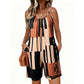 Women's Striped Spaghetti Strap Romper with Pockets