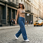 🔥 TREND-DEAL: Elegáns széles szárú cargo farmer [Csak ma -48%] 👖