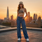 🔥 TREND-DEAL: Elegáns széles szárú cargo farmer [Csak ma -48%] 👖