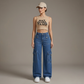 🔥 TREND-DEAL: Elegáns széles szárú cargo farmer [Csak ma -48%] 👖