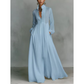 👗 40% OFF! ✨ Elegant Pleated White High-Neck Maxi Dress
