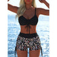 🌞👙 Női bikini szett zsinórral és mintával (rövidnadrággal) ⛱️