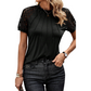 Women's Patchwork Short Sleeve Crewneck Top