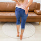 🏆LAST DAY SALE 50% OFF🔥Women's Distressed Drawstring Denim Capri Pants