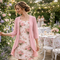 Női elegáns sifon ruha és kardigán 2 részes szett