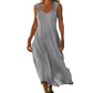 Women's Sleeveless V-Neck Maxi Dress with Ring Straps