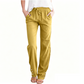 Women's Cotton Linen Loose Drawstring Wide Leg Pants