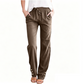 Women's Cotton Linen Loose Drawstring Wide Leg Pants