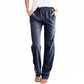 Women's Cotton Linen Loose Drawstring Wide Leg Pants