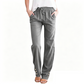 Women's Cotton Linen Loose Drawstring Wide Leg Pants