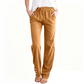 Women's Cotton Linen Loose Drawstring Wide Leg Pants