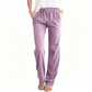 Women's Cotton Linen Loose Drawstring Wide Leg Pants