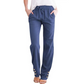 Women's Cotton Linen Loose Drawstring Wide Leg Pants