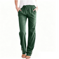 Women's Cotton Linen Loose Drawstring Wide Leg Pants