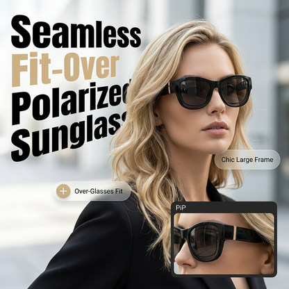 🕶️☀️Női, nagy keretes, szemüveg fölé hordható napszemüveg