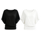 👚✨ Women's Premium Blend Fitted Blouse – Elegant Batwing Sleeve Banded Hem Tunic Top