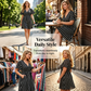 Plus Size Függőleges Csíkos V-nyakú Ruha