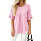 Női fodros rövid ujjú blúz