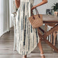 Női elegáns ujjatlan V-nyakú maxi ruha