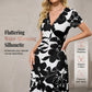 Elegant 3D Floral Maxi Dress