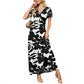 Elegant 3D Floral Maxi Dress