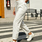 Women's Relaxed Fit Tapered Cotton Trousers