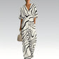 Női elegáns V-nyakú nyomott jumpsuit
