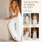Női spagettipántos, hátul kivágott jumpsuit