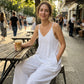 Női spagettipántos, hátul kivágott jumpsuit