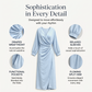 Női elegáns V-nyakú wrap maxi ruha