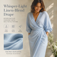 Női elegáns V-nyakú wrap maxi ruha