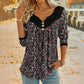 Women's Printed V-Neck Long Sleeve T-Shirt