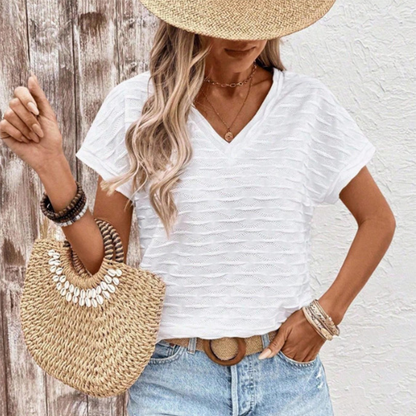 ⏳Korlátozott idejű 49% kedvezmény⏰Női elegáns rövid ujjú V-nyakú felső👚