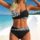 👙Mintás formáló hatású kétrészes bikini –🌊A szigeti nyaralás elengedhetetlen kellékei💕