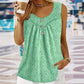 Women's Printed Sleeveless Top with Button Detail