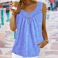Women's Printed Sleeveless Top with Button Detail