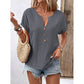 👚Női V-nyakú rövid ujjú alkalmi felső