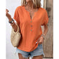 👚Női V-nyakú rövid ujjú alkalmi felső