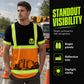 👷 Jól látható figyelemfelkeltő munkapoló – Fluoreszkens + fenyvisszaverő | XS–6XL | 🎁 Ingyenes sapka