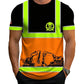 👷 Jól látható figyelemfelkeltő munkapoló – Fluoreszkens + fenyvisszaverő | XS–6XL | 🎁 Ingyenes sapka