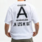 Férfi rövid ujjú póló hátul feliratos nyomattal