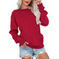 ⏳Időkorlátozott ajánlat⏰Női kényelmes, oversize kerek nyakú pulóver 👕 Kényelmes, tágas és a laza napokra tervezve ✨
