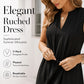 👗Női elegáns redőzött V-nyakú ruha