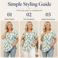 Women's V Neck Printed T-Shirt Casual Short Sleeve Pleated Top