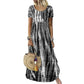 👗 Női kényelmes, bő szabású, batikolt mintás ruha