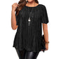 Hízelgő redőzött plus size blúz