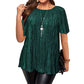 Hízelgő redőzött plus size blúz
